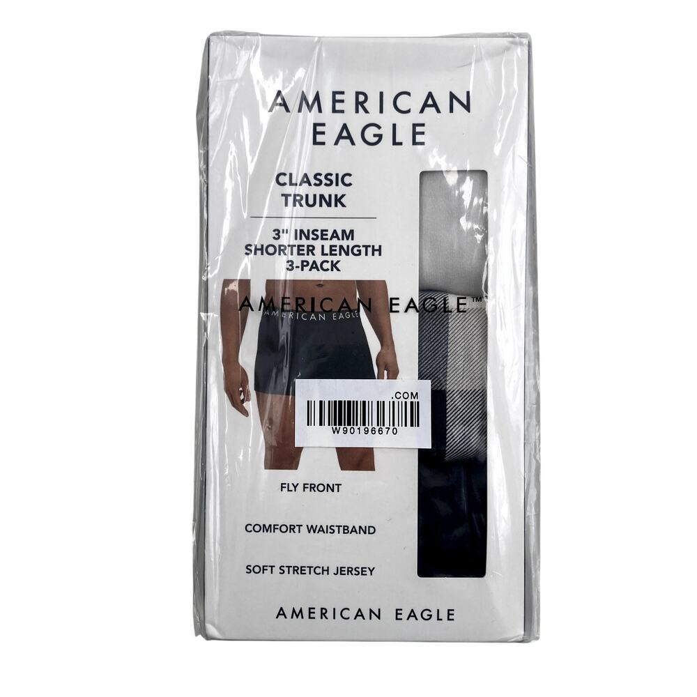 American Eagle NEW Men's Classic Trunk 3" Inseam Shorter Length 3-Pack Medium